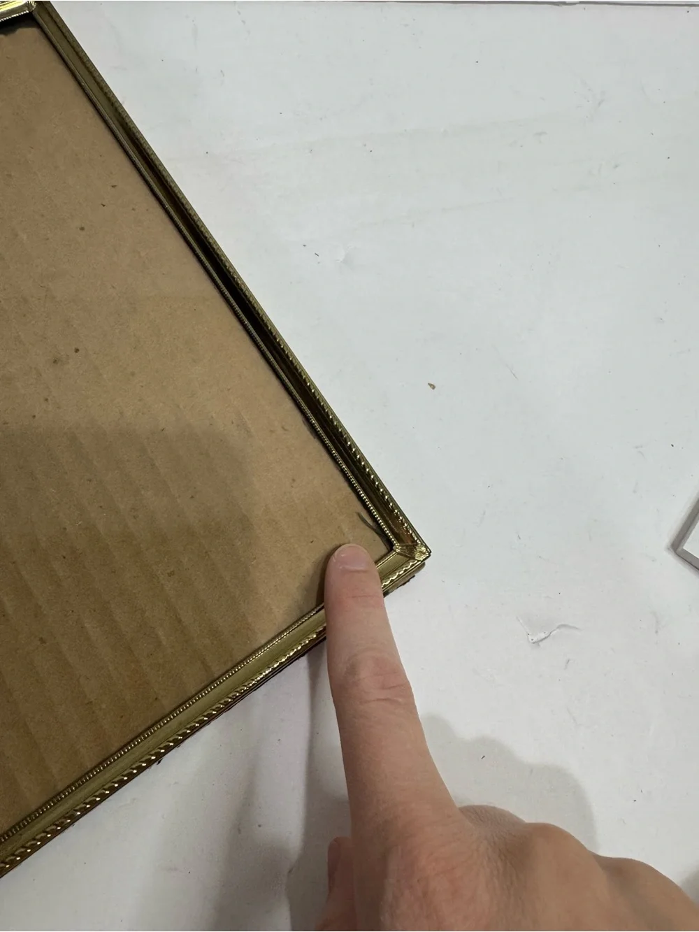 Thin Gold Beaded Edge Frame